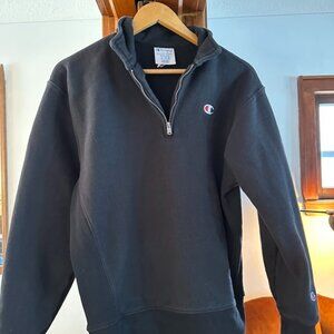 Black Champion 1/4 Zip Sweatshirt